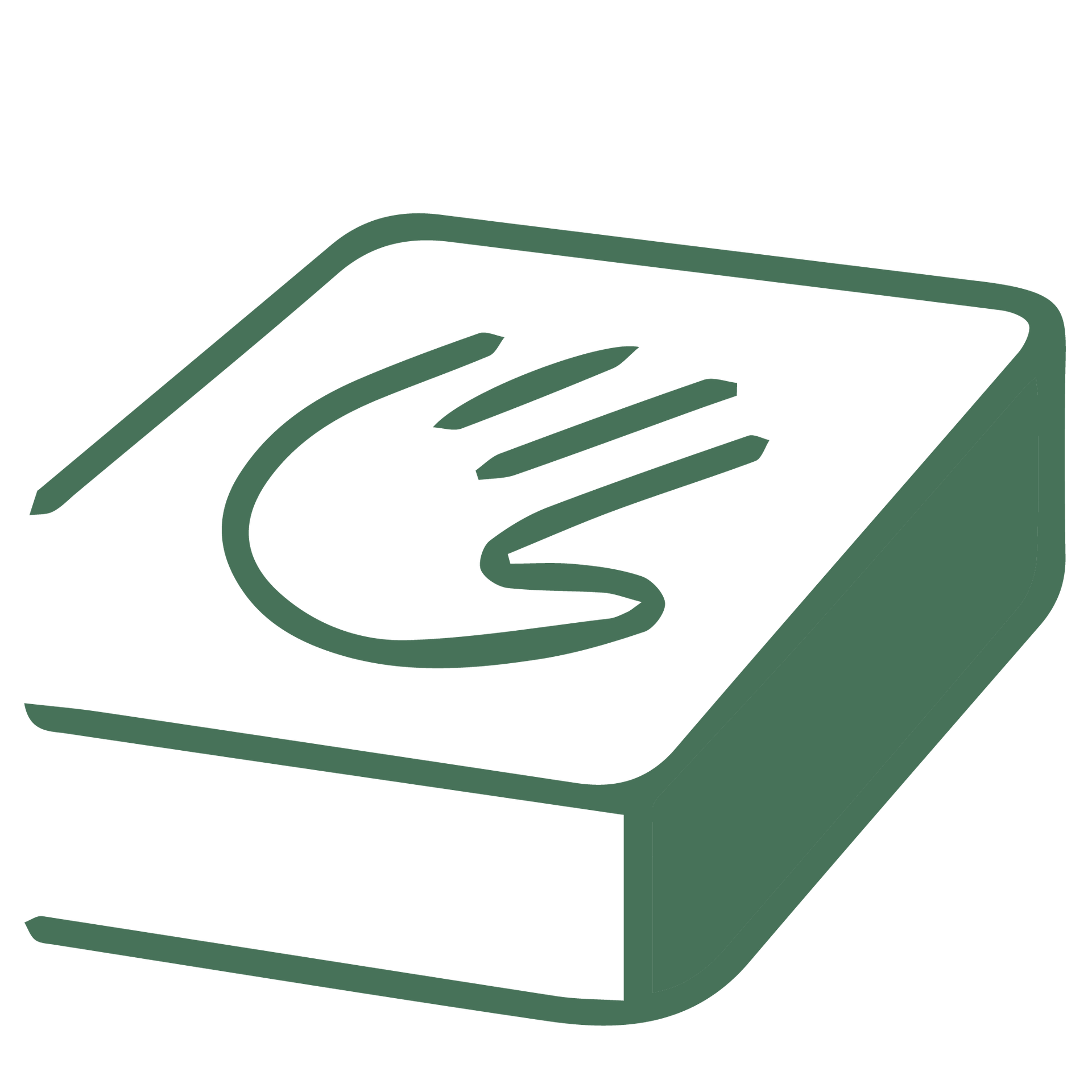 Libro verde con huella de mano blanca en la portada.