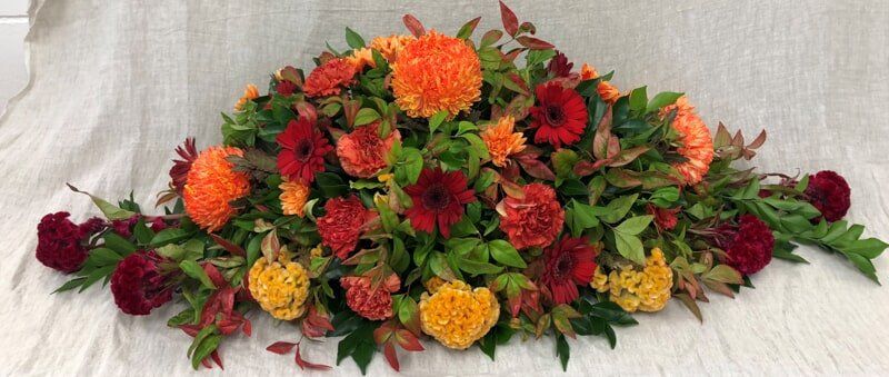 Autumn Tones Mix Flowers — Funeral Flower Arrangements in Kunda Park, QLD