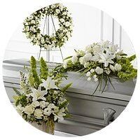 Flowers On A White Coffin