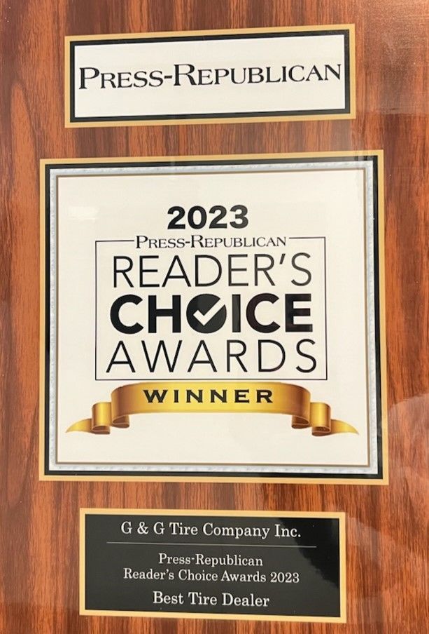 2023 Press-Republican Reader's Choice Award winner for Best Tire Dealer