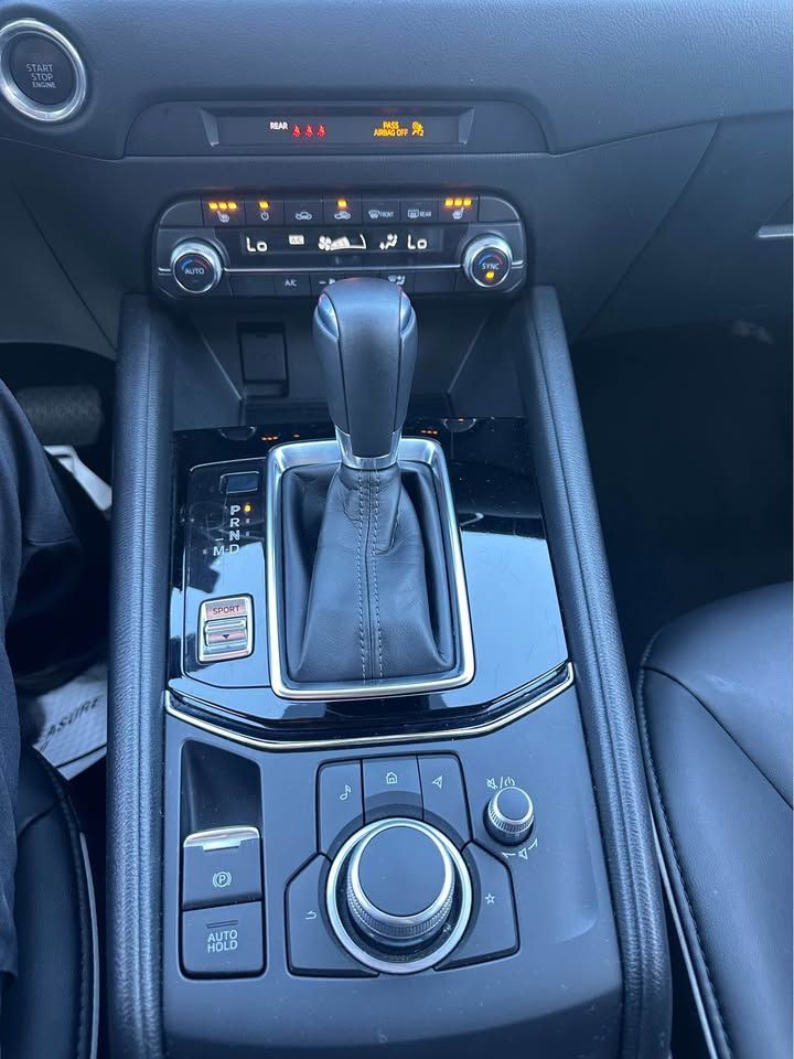 A person is sitting in the driver 's seat of a car.