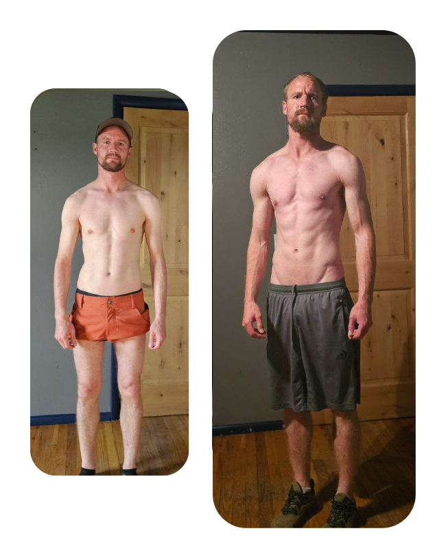 Body transformation of a client of the manuxtrain program
