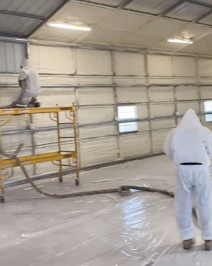 spray foam contractors insulating garage in Alexander City Alabama