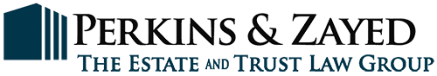 The logo for perkins & zayed the estate and trust law group