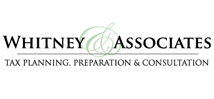 The logo for whitney associates tax planning preparation and consultation