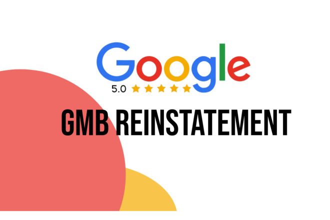 A google logo with the words gmb reinstatement on it