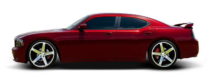 Red Dodge Side View | Volunteer Service