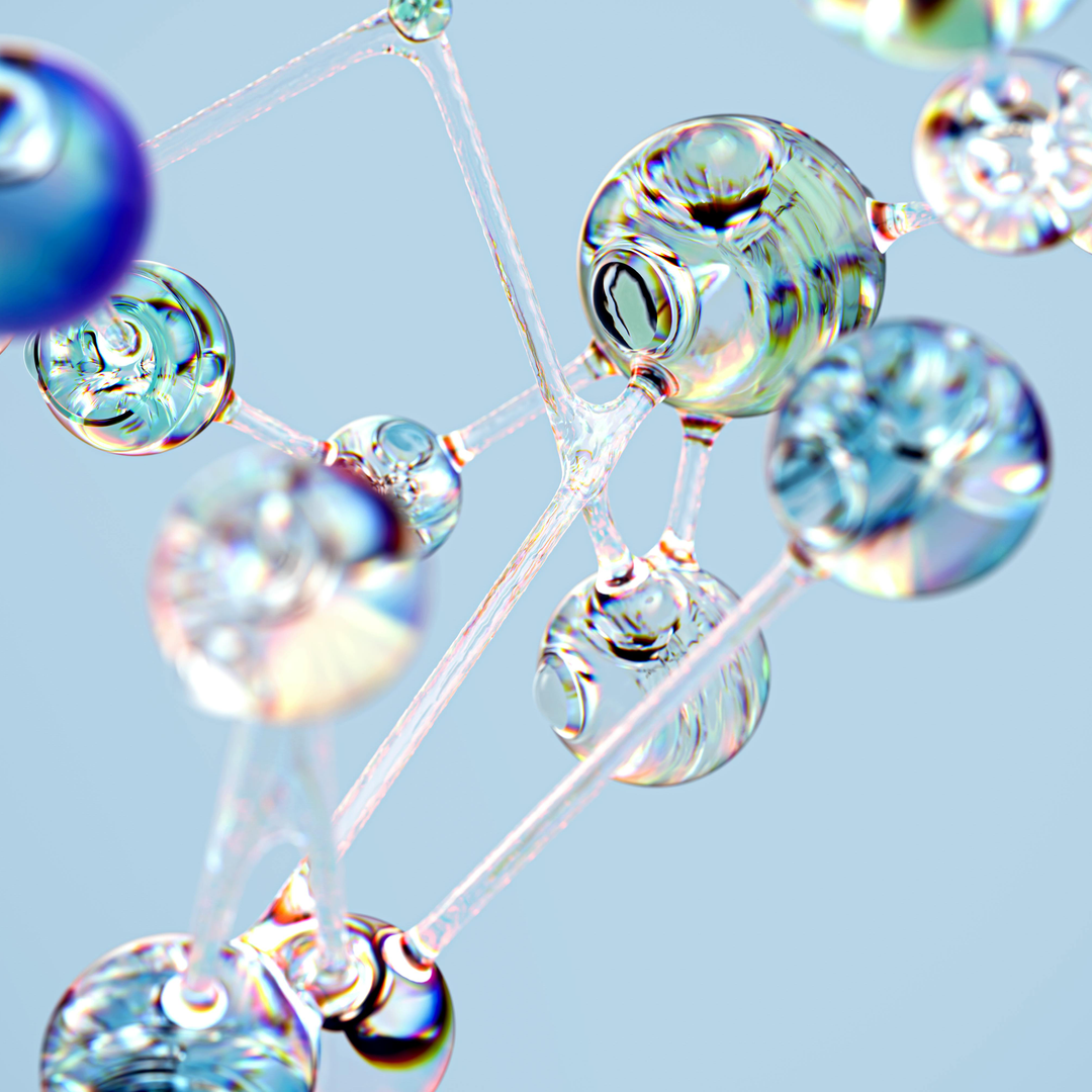 Connected silicon or quarts ball representing the interconnective-ness of the human body and experiencing the totsllutu of yhr holidtic