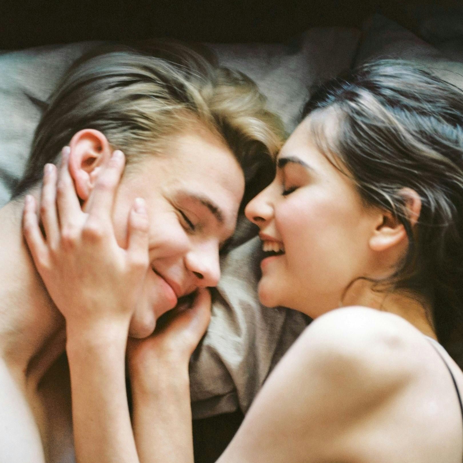 A happy couple in Bed