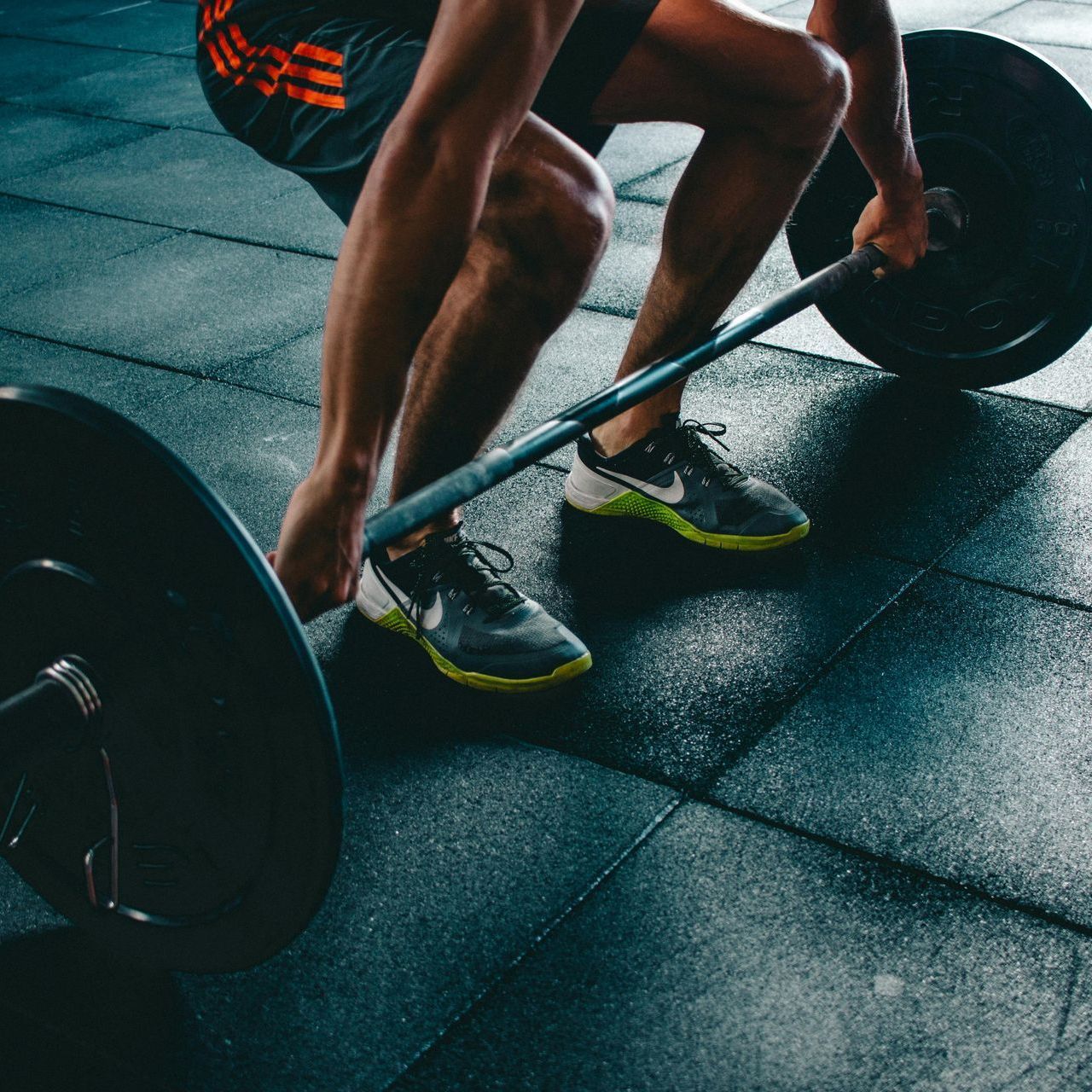 A athlete deadlifting weights