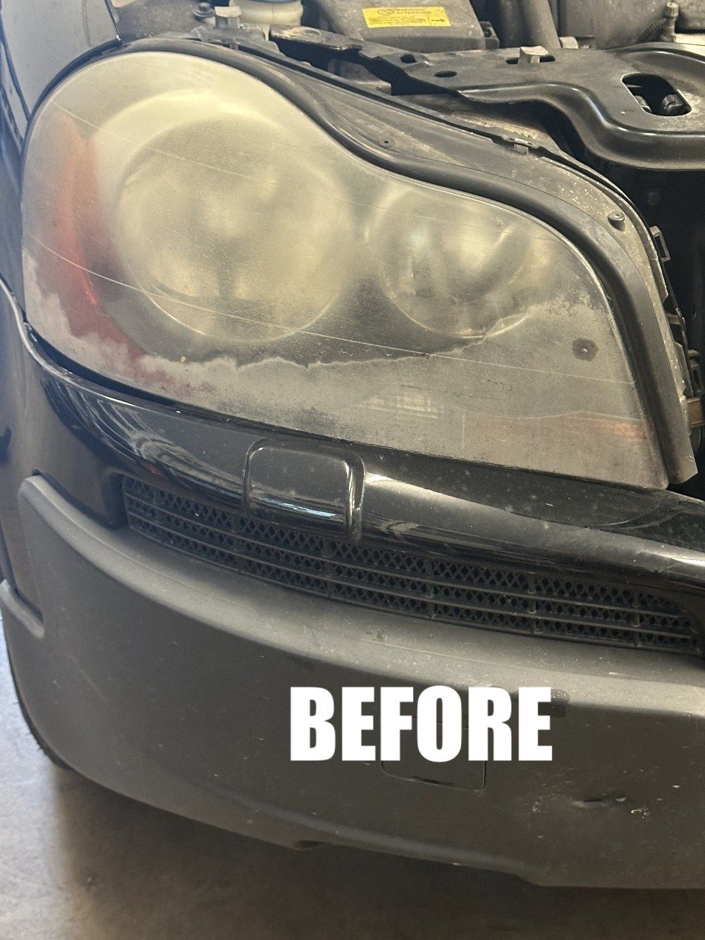 Volvo Headlight BEFORE Restoration