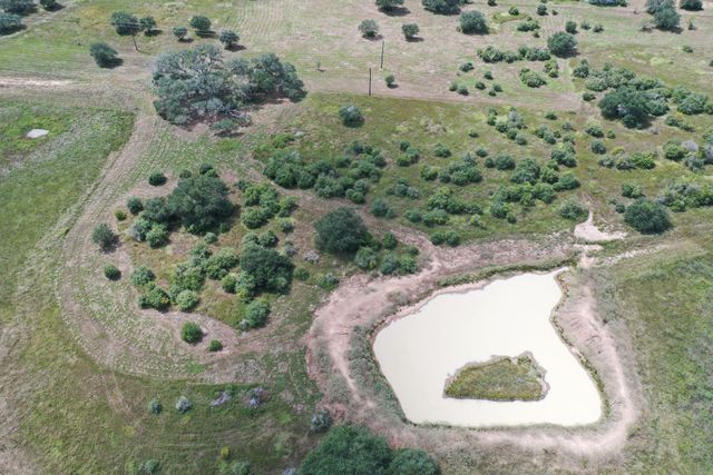 Birds eye view of pond construction