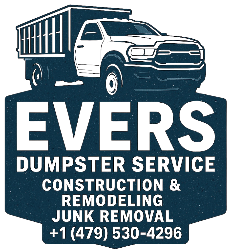 The logo for ever 's construction and remodeling shows a house with a blue roof.
