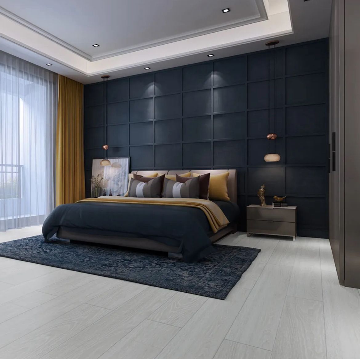 Suelo de madera blanca.