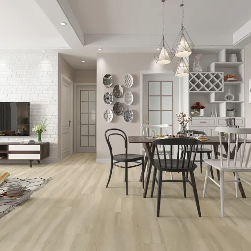 Piso Vinílico SPC Click Fossil 5mm con manta