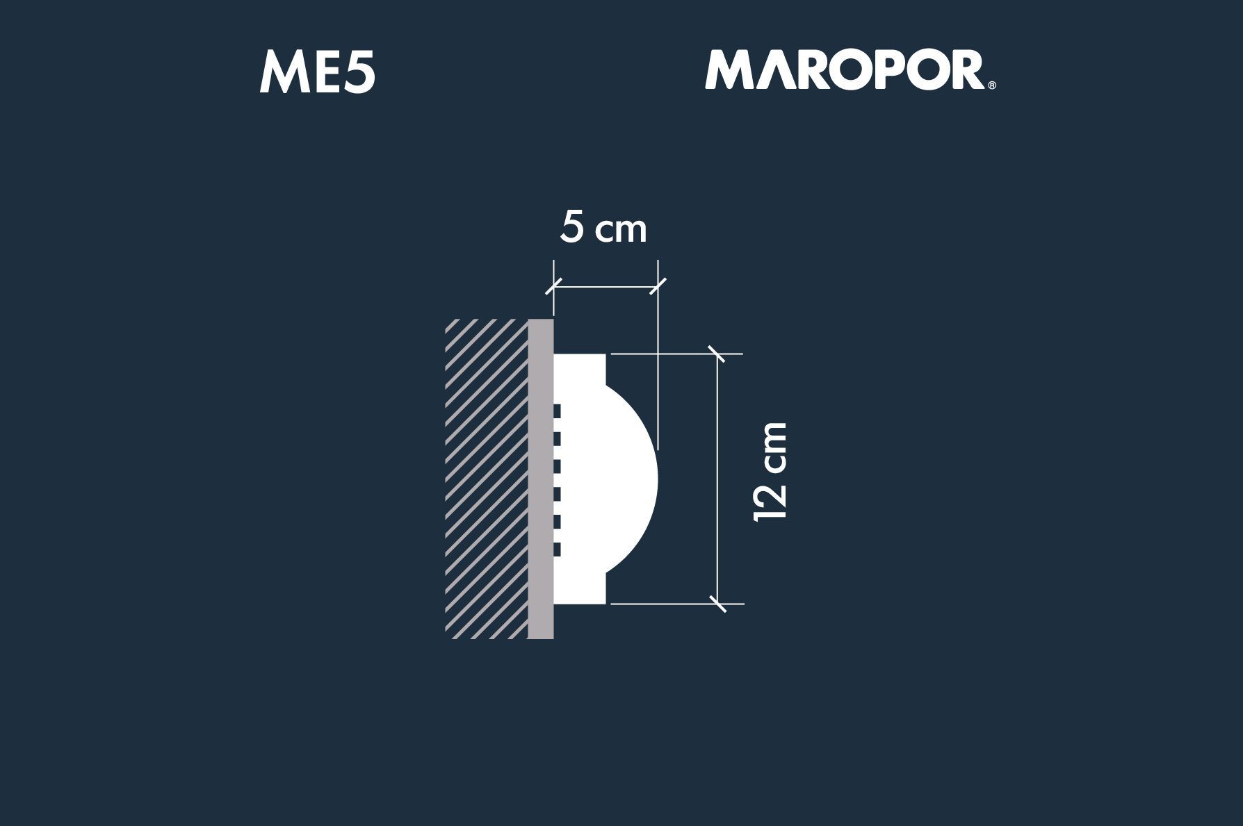 Moldura Exterior 05 (sin revestir) - 12X5x100