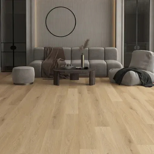 Piso Vinílico SPC Click Natural 5mm con manta