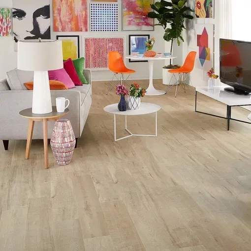 Piso Vinílico SPC Click Roble Brandy SP033 5mm con manta