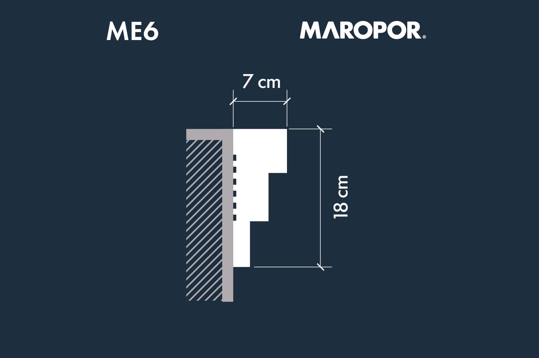 Moldura Exterior 06 (sin revestir) - 18X7x100
