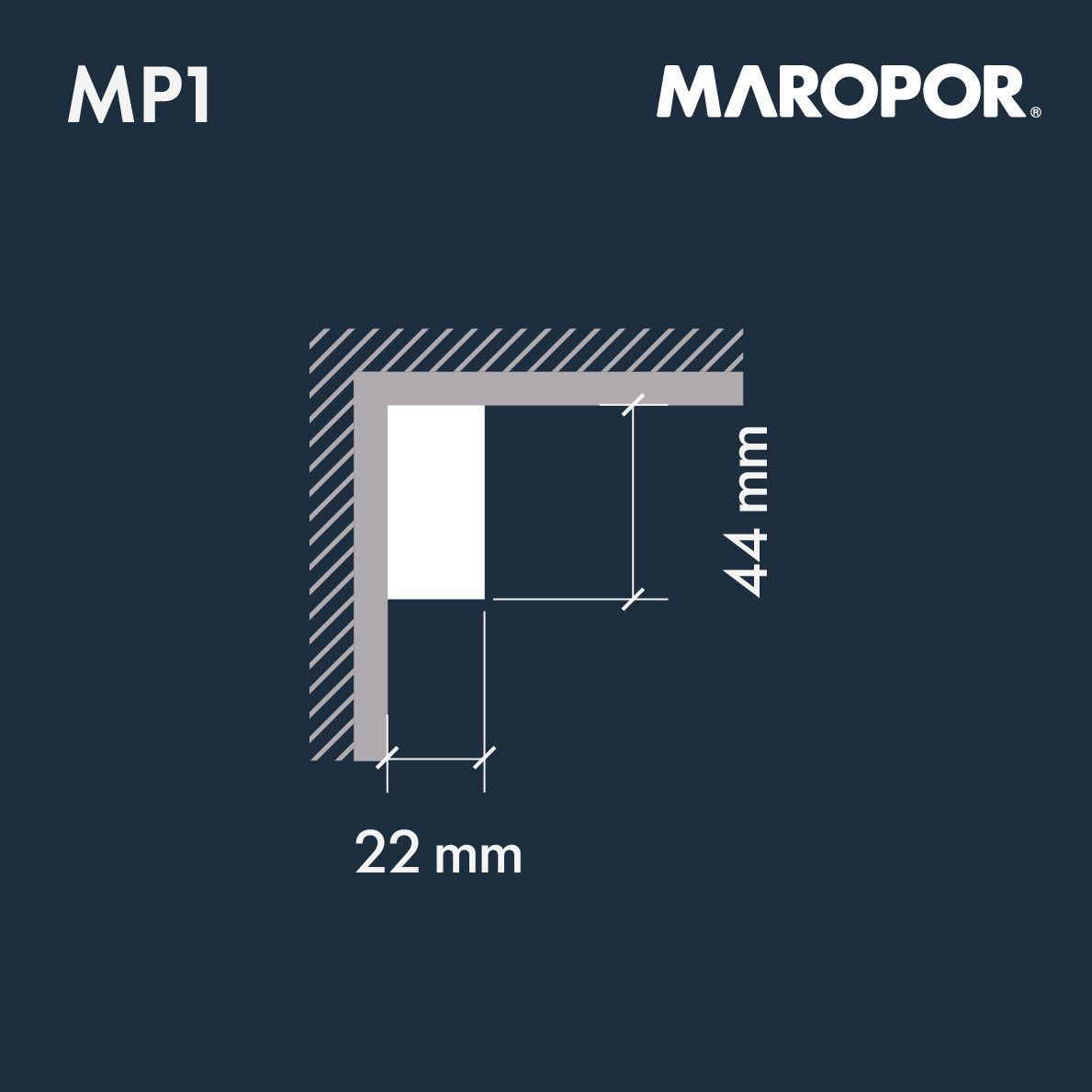 Moldura Interior MP1 - 44x22x2000 mm
