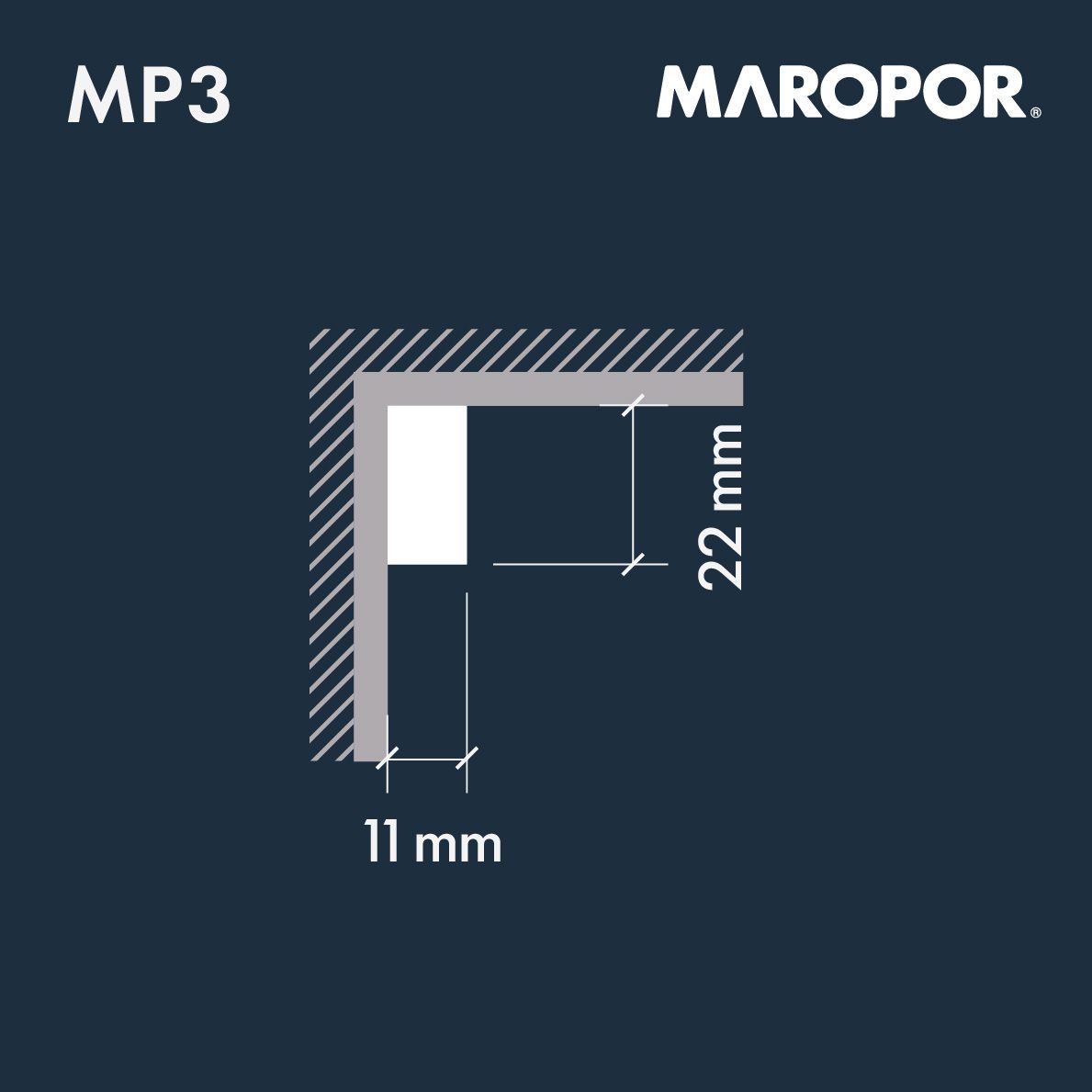 Moldura Interior MP3 - 22x11x2000mm