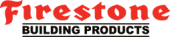 Firestone Building Products logo in red with black text and lines.