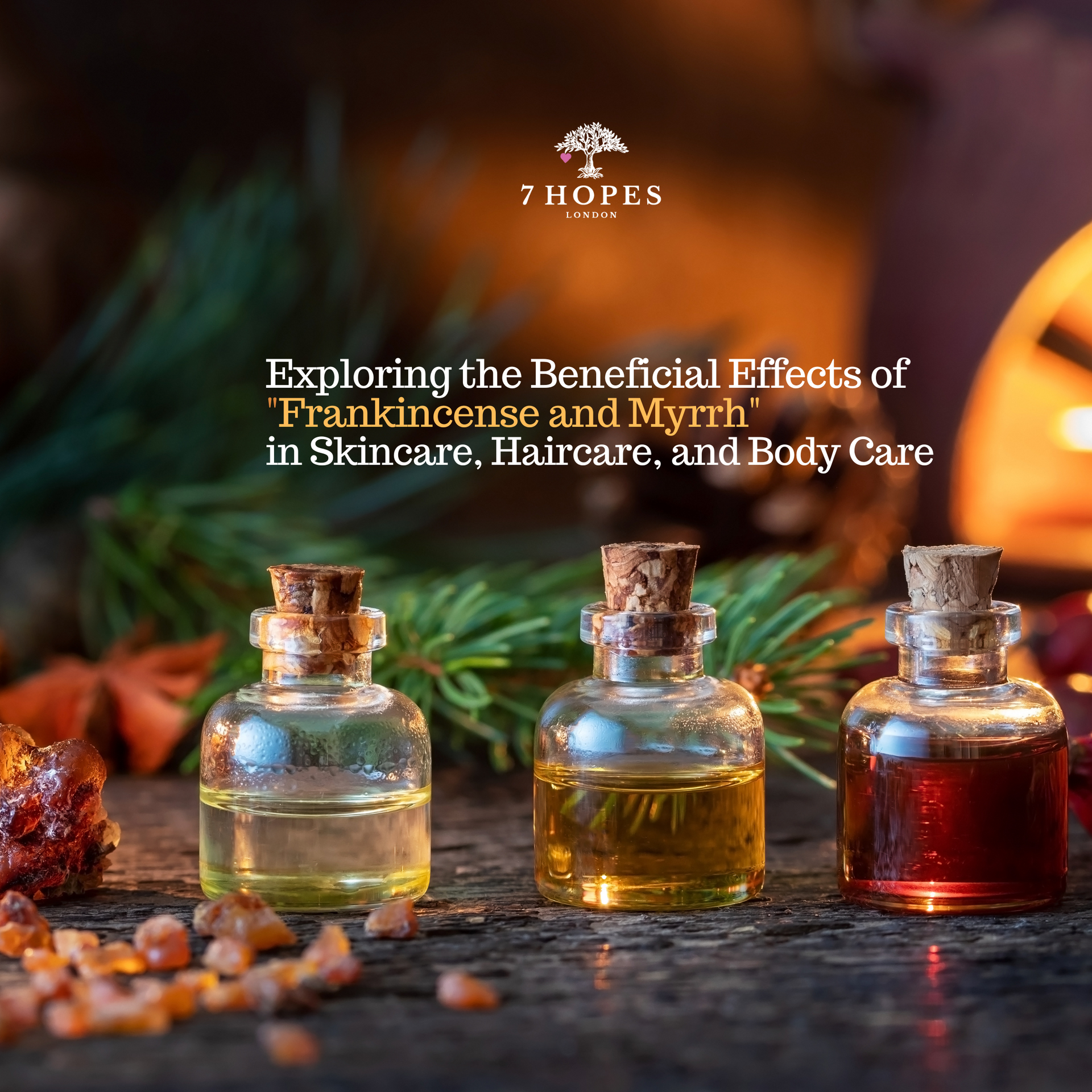 Exploring the Beneficial Effects of Frankincense and Myrrh in Skincare, Haircare, and Body Care