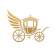 Gold winged carriage.