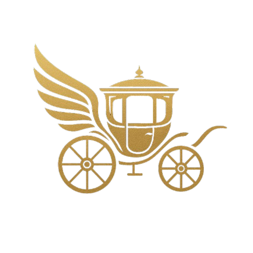 Gold winged carriage.
