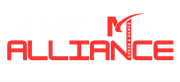 The logo for the prime alliance is black and red.