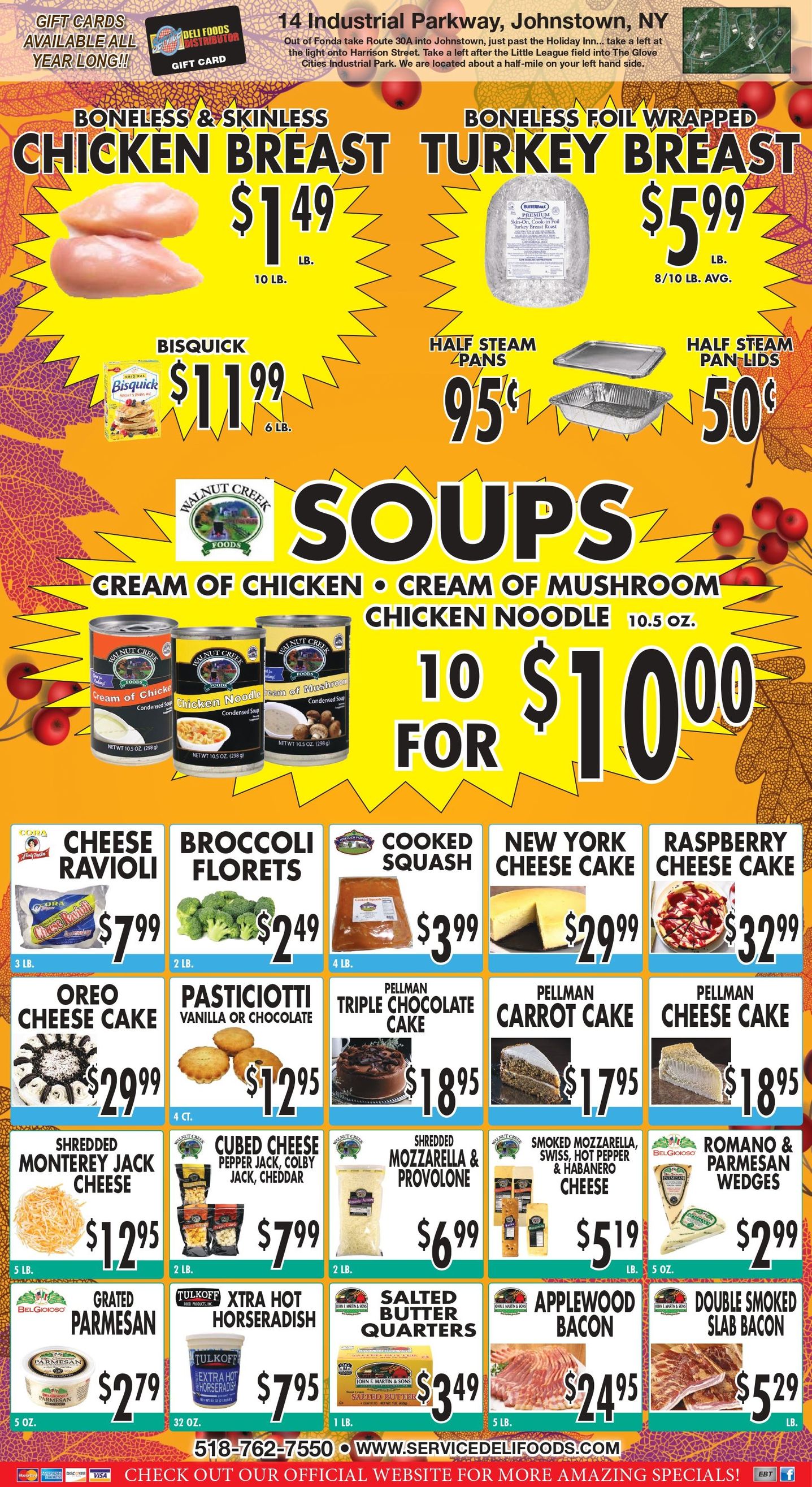 Grocery store ad: clams, wings, pork butt & ribs, sauces, salsa, and prepared foods like chicken. Grocery store ad: clams, wings, pork butt & ribs, sauces, salsa, and prepared foods like chicken.