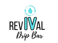 Business logo for Revival Drip Bar.