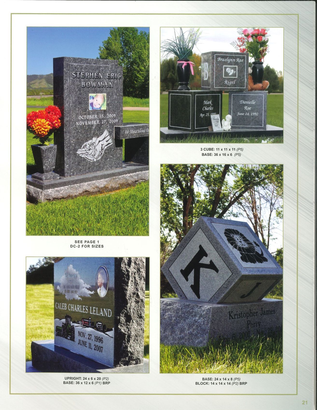 A collage of pictures of graves and a cube with the letter k on it