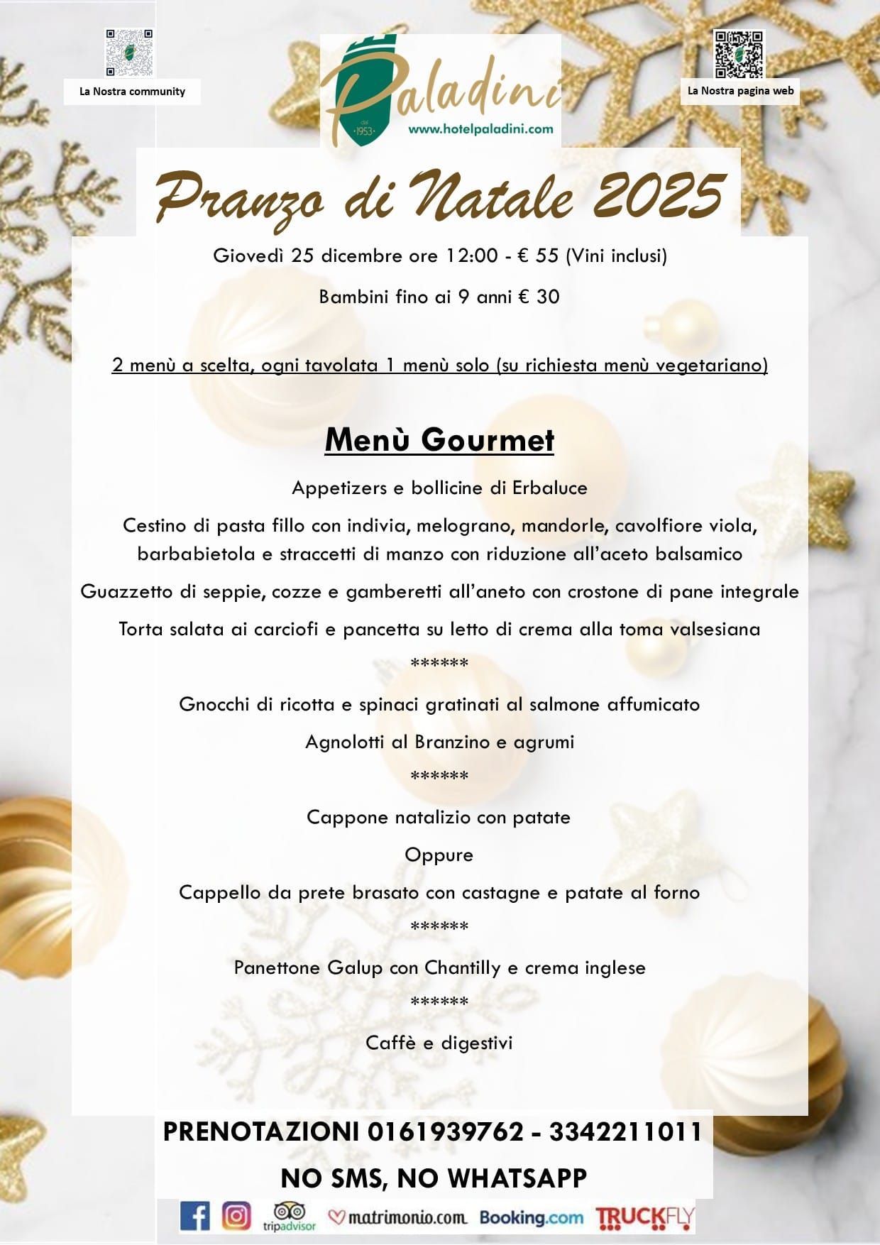 pranzo di natale, menu gourmet