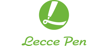 Il logo della penna lecce è un cerchio verde con una penna al suo interno.