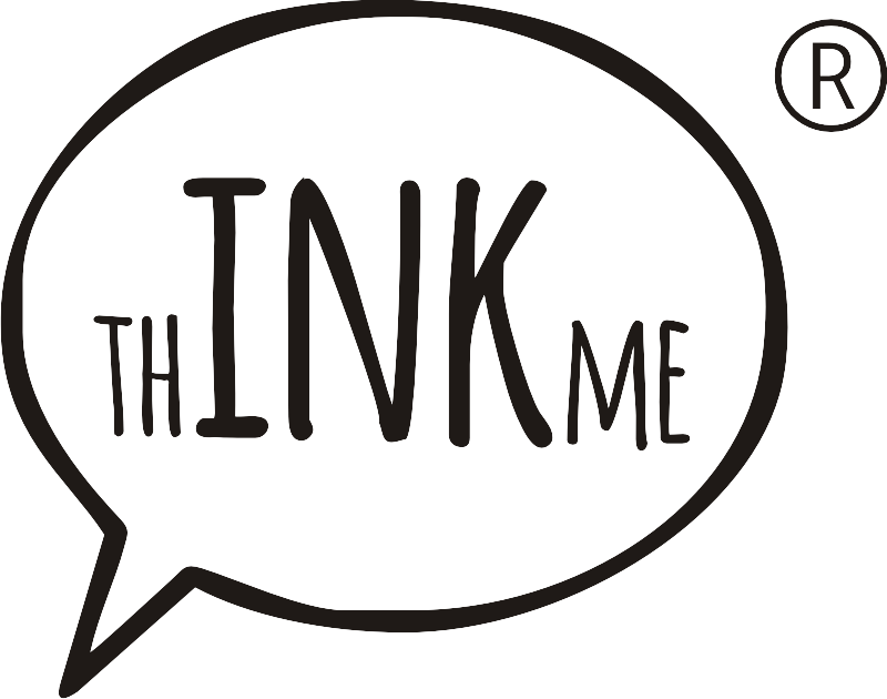 Un logo in bianco e nero per un'azienda chiamata think me