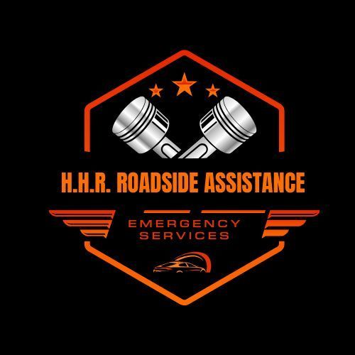 A logo for a company called h.h.r. roadside assistance emergency services.