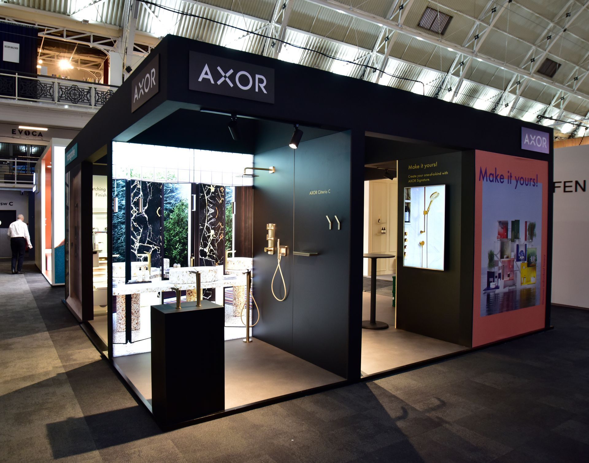 showroom interior & Exhibition Stand Design & Build for Hansgrohe - CSDB
