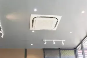 Ceiling-mounted Air Conditioner And Recessed Lights — Alpine Refrigeration & Air Conditioning Pty Ltd in Wollongong, NSW