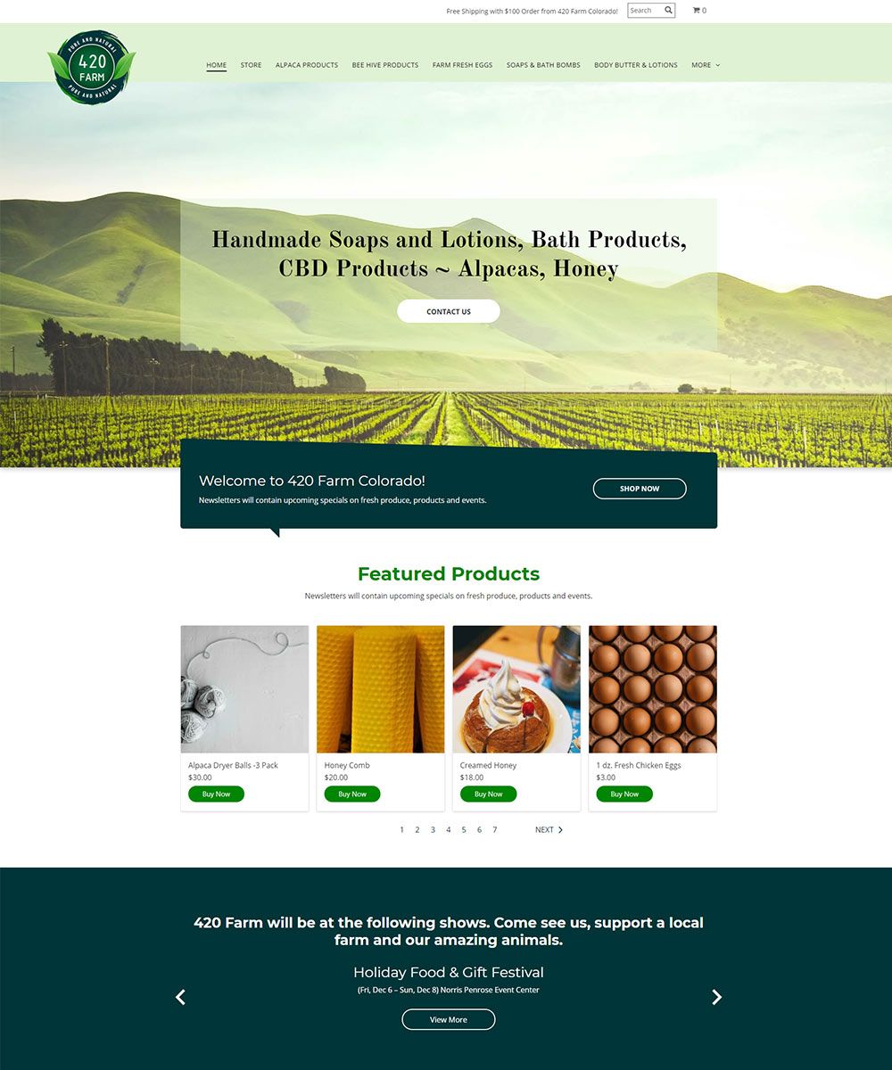 market theme 420 farm template