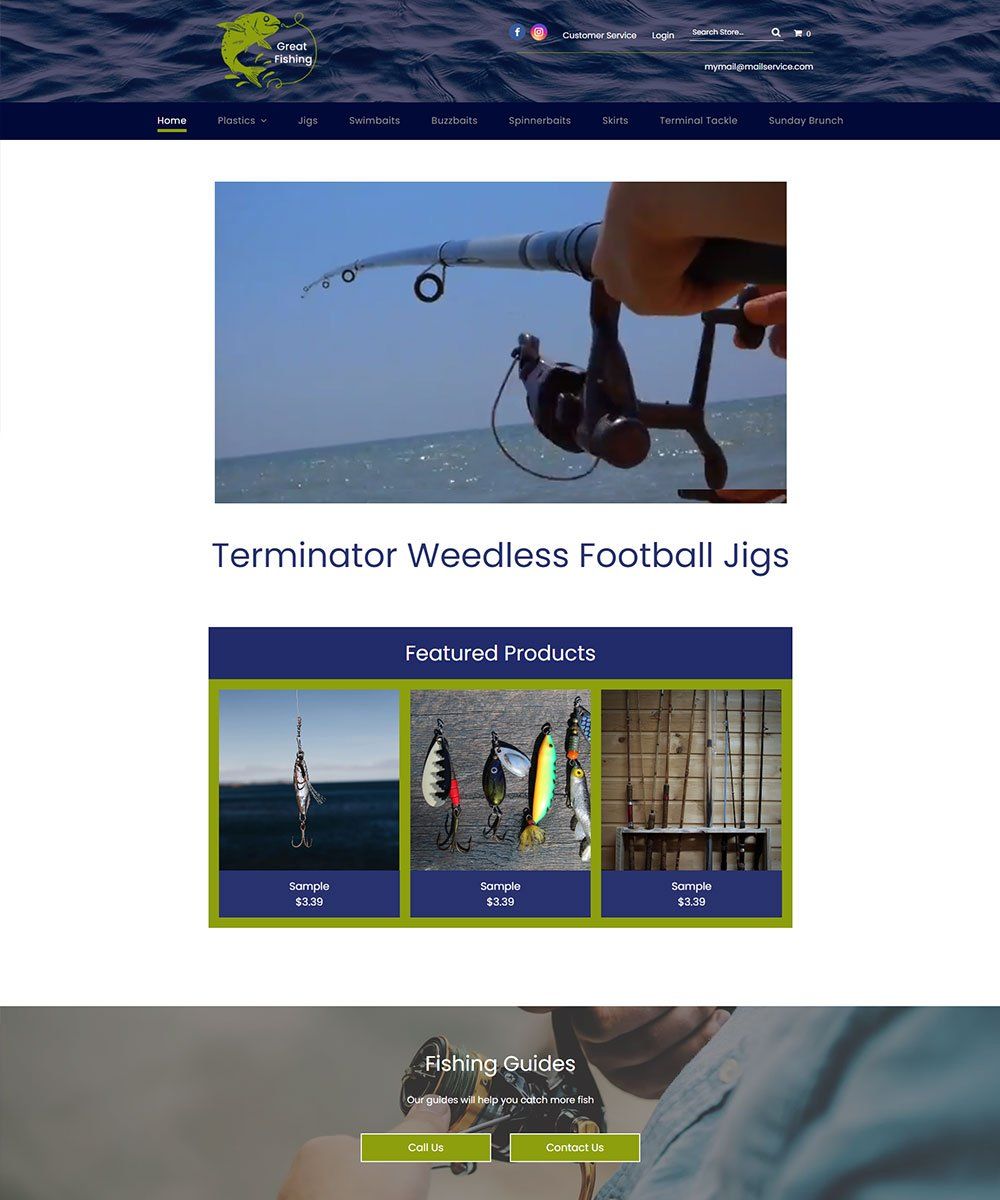 fishing theme great fishing template