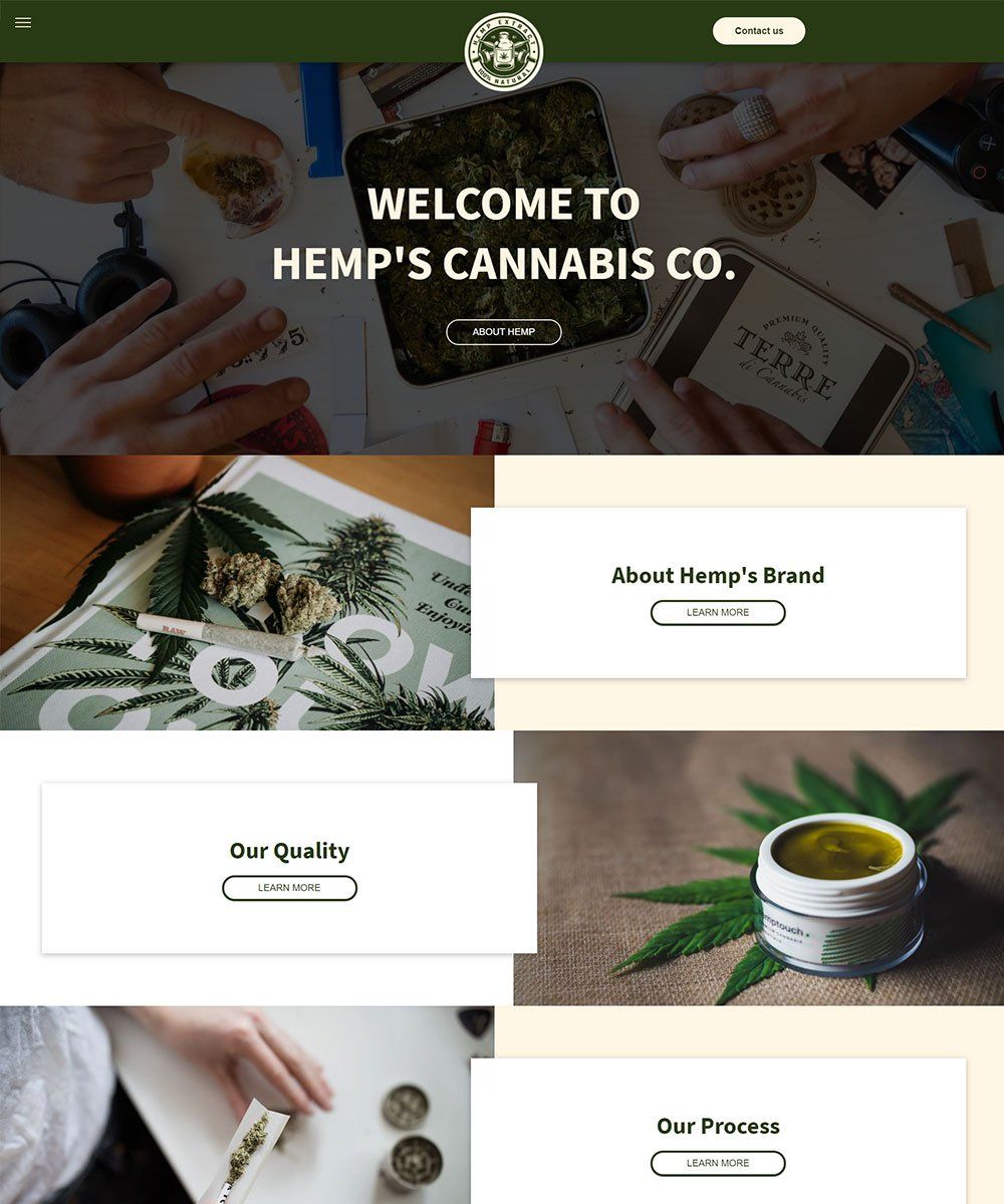 market theme hemps cannabisco template