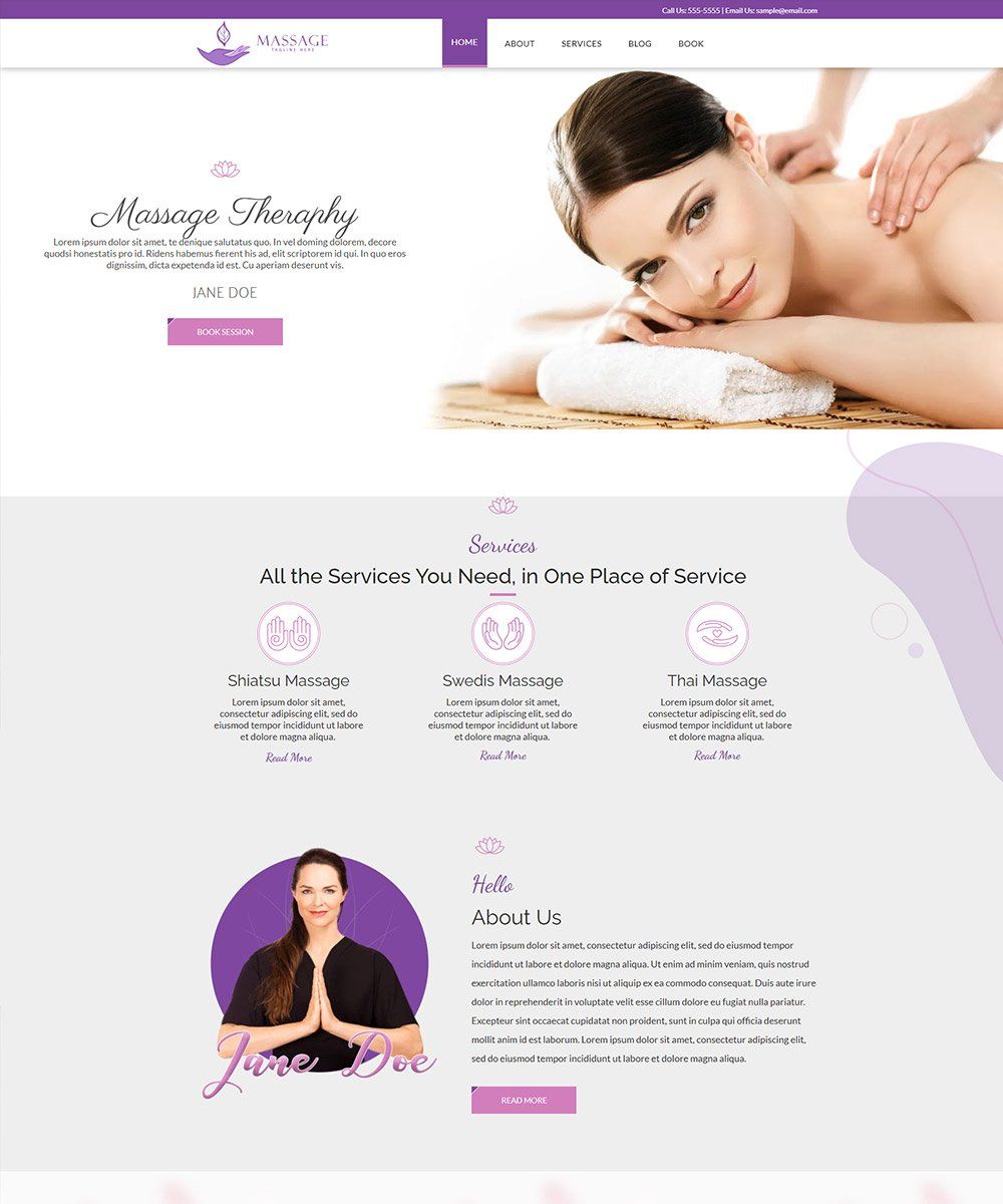 massage theme massage therapy template