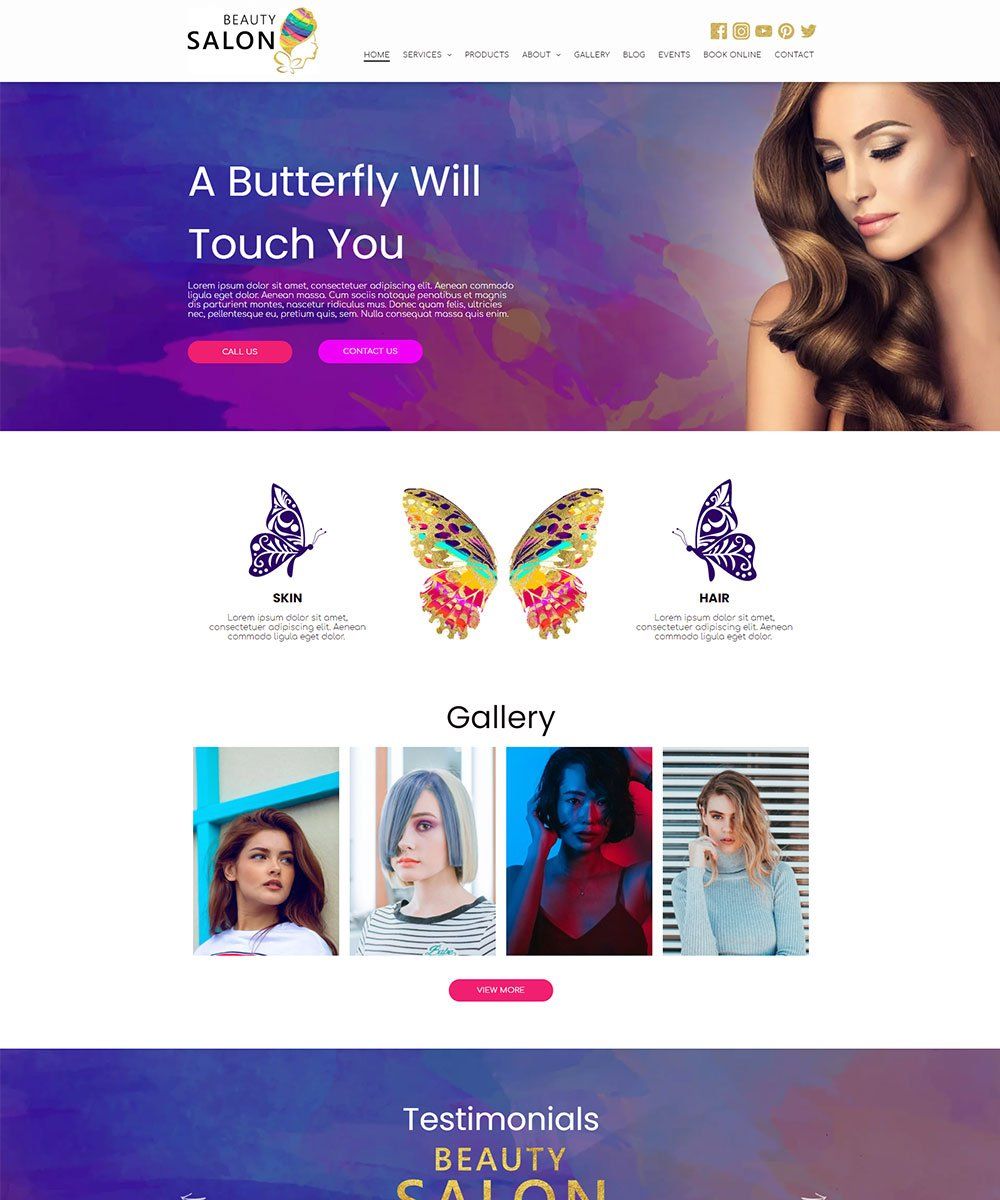 salon theme beauty salon template