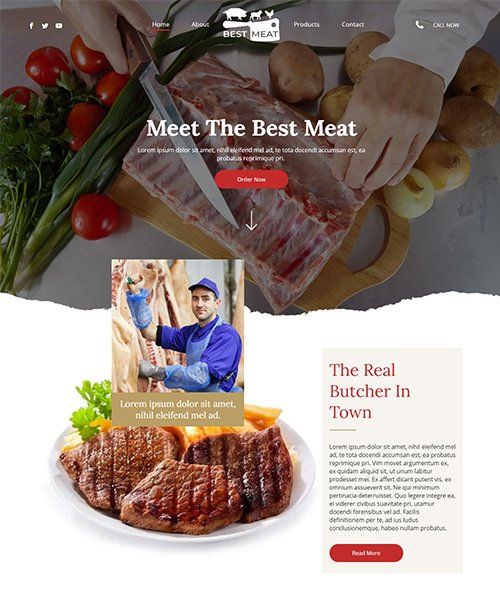 meat shop theme best meat template
