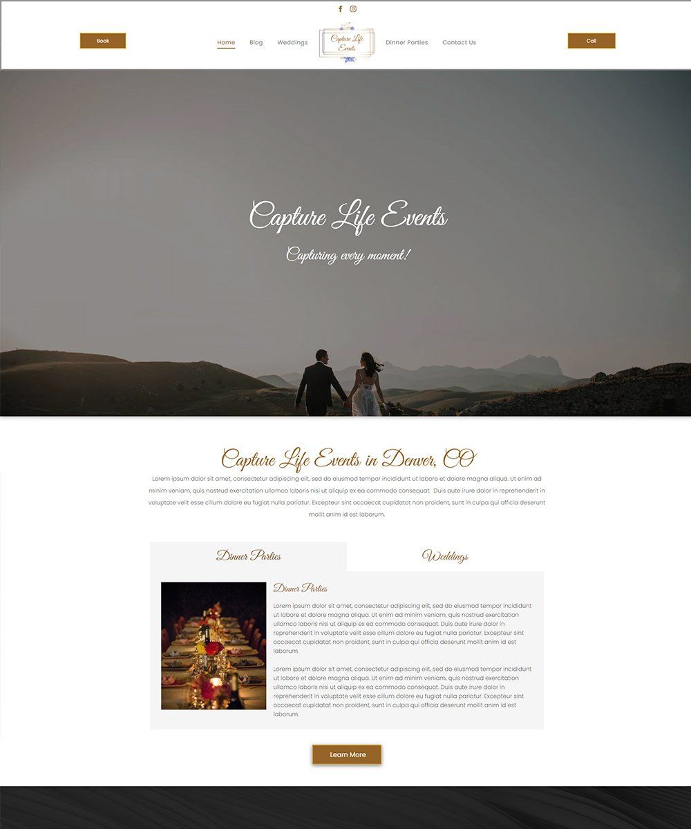 events theme capture life events template