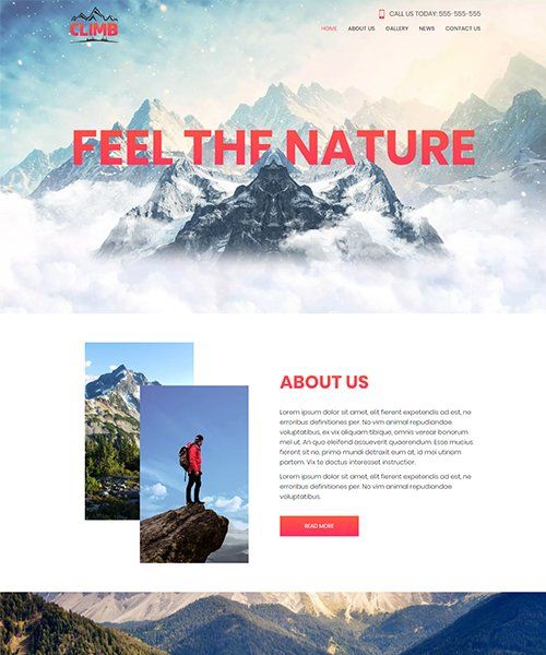 hiking theme climb template