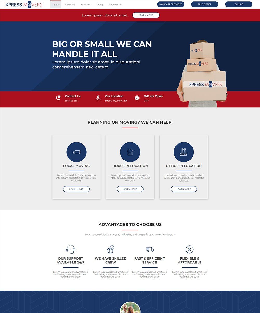 delivery theme express movers template