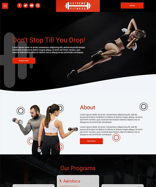 fitness theme extreme fitness template