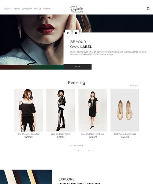 fashion theme fashion boutique template